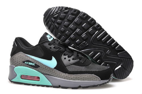 Nike Air Max 90 Womenss Shoes 2015 New Releases Black Deep Gray Silver Green Germany